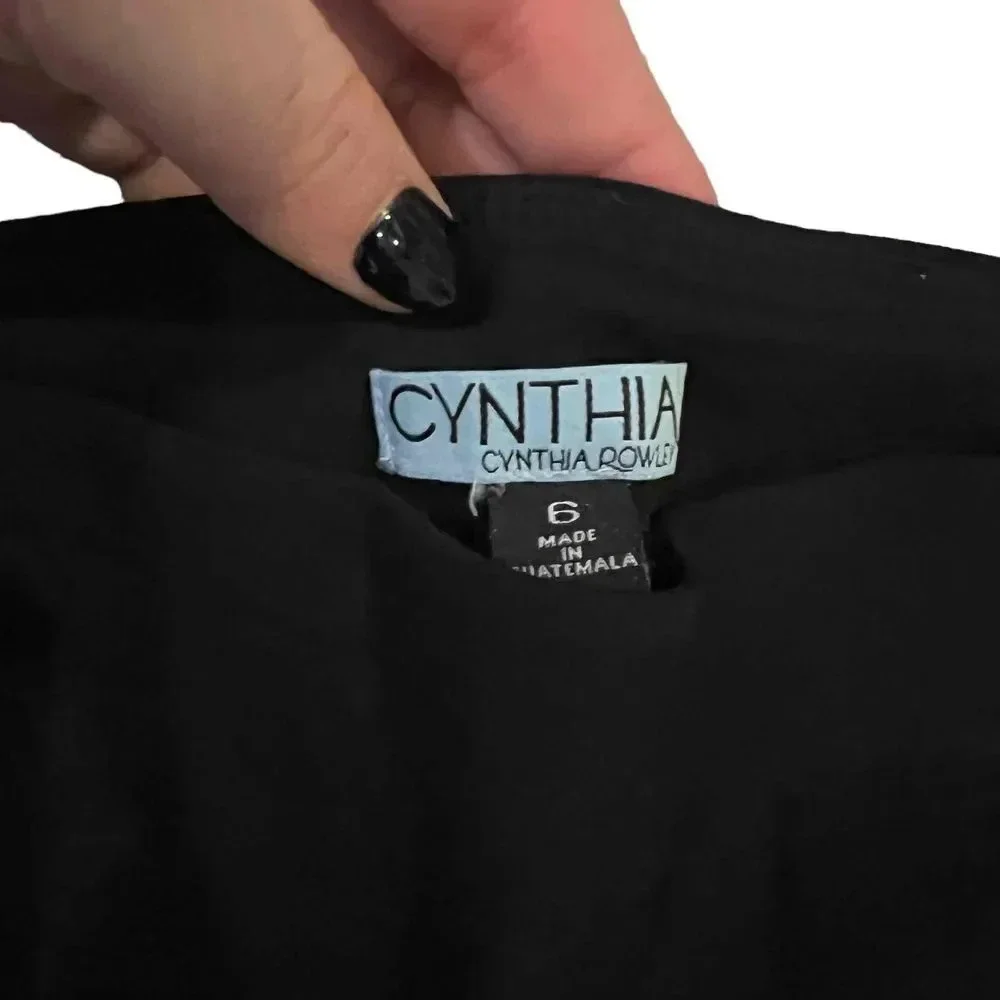 Cynthia Rowley Black Straight Leg Ankle Pants‎ Size 6